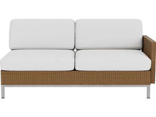 Lloyd Flanders Elements Steel Wicker Left Arm Outdoor Loveseat