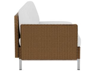 Lloyd Flanders Elements Steel Wicker Right Arm Outdoor Patio Loveseat
