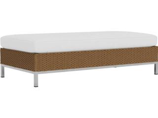 Elements Steel Wicker Large Outdoor Ottoman