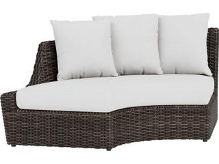 Largo Wicker Curved Right Arm Sofa