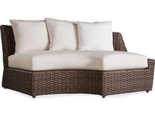 Largo Wicker Curved Left Arm Sofa