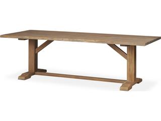 Teak Antique Gray Rectangular Live Edge Patio Dining Table