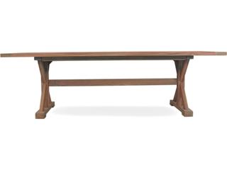 Teak Rectangular X-Base Outdoor Dining Table