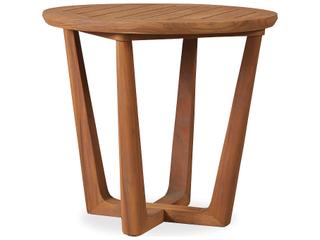 Teak Round Patio End Table