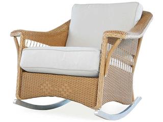 Nantucket Wicker Rocker Outdoor Patio Lounge Chair