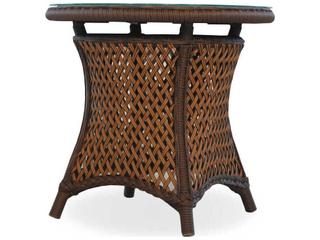 Grand Traverse Wicker Round Patio End Table