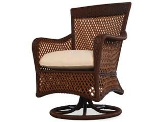 Grand Traverse Wicker Swivel Outdoor Dining Arm Chair