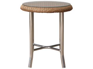 Weekend Retreat Wicker Round Patio End Table