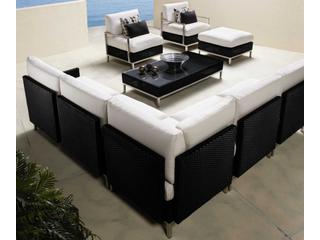 Lloyd Flanders Elements Steel Wicker Sectional Outdoor Lounge Set