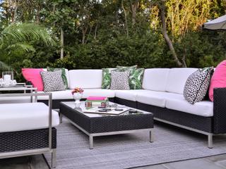 Lloyd Flanders Elements Wicker Sectional Outdoor Lounge Set
