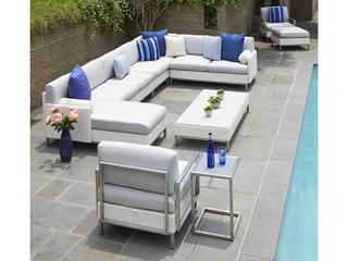 Lloyd Flanders Elements Steel Wicker Sectional Patio Lounge Set