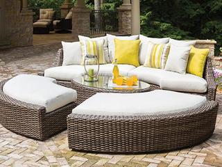 Lloyd Flanders Largo Wicker Cushion Outdoor Patio Lounge Set