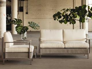 Lloyd Flanders Elements Steel Wicker Patio Lounge Set