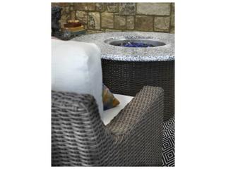 Lloyd Flanders Mesa Wicker Sectional Firepit Patio Lounge Set
