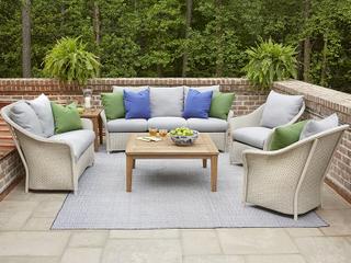 Lloyd Flanders Weekend Retreat Wicker Cushion Lounge Set