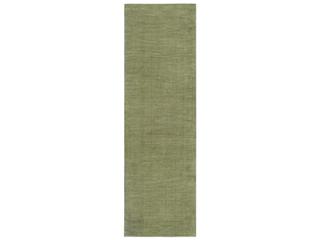 Mystique Hand Loomed Wool Runner Area Rug in Sage