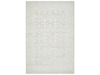 Sicily Bordered Traditional Area Rug in Light Silver