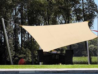 Luxury Umbrellas Ingenua 10 Foot Square Anodized Aluminum Shade Sail Patio Umbrella