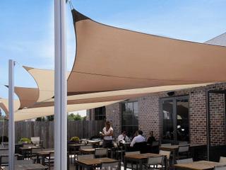 Luxury Umbrellas Ingenua 10 Foot Square Anodized Aluminum Shade Sail Patio Umbrella