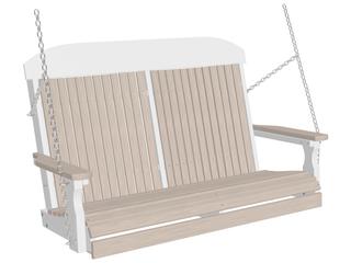 LuxCraft Recycled Plastic 4' Classic Outdoor Patio Swing