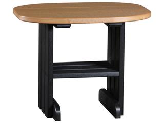 LuxCraft Recycled Plastic Oval Outdoor Patio End Table