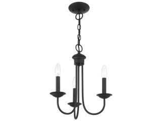 Livex Lighting Estate 3-Light Black Candelabra Chandelier