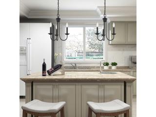 Livex Lighting Estate 3-Light Black Candelabra Chandelier