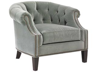 Kensington Place Tufted Accent Chair with Nailhead Trim