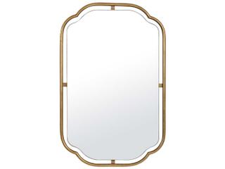 Luxecor Illumination Lightly Antiqued Gold Leaf Rectangular Wall Mirror