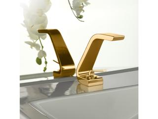 Lussuria Single Handle Bathroom Sink Faucet  Polished Gold  Low