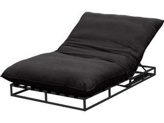 Newport Charcoal Grey Black Upholstered Chaise
