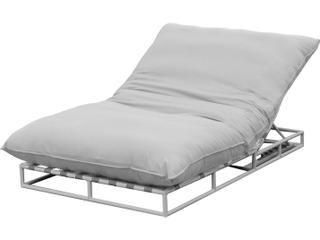 Newport Silver Grey White Upholstered Chaise