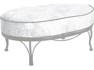 Meadowcraft Athens Deep Seating Wrought Iron Cuddle Outdoor Patio Ottoman