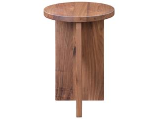 Moe's Home Grace Round Wood Walnut End Table