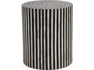 Moe's Home Round White Black End Table