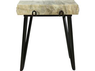 Moe's Home Alpert Rectangular Marble Light Brown End Table