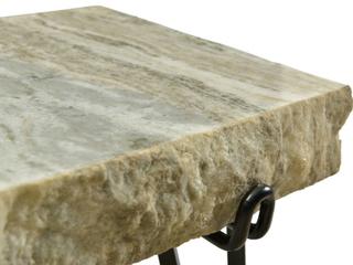 Moe's Home Alpert Rectangular Marble Light Brown End Table