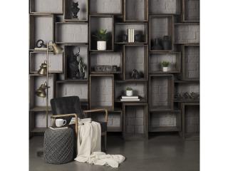 Mercana Simul Brown Wood 2 Shelves Modular Shelving Unit