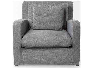 Mercana Denly III 38 X 38.25 X 34.5 Castlerock Gray Slipcover Upholstered Arm Chair