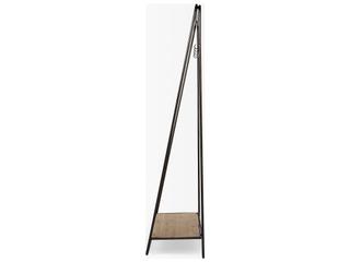 Mercana Carell 31L x 18W Black Metal And Wood Shelf Hall Tree