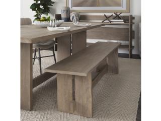 Mercana Aida 18H Light Gray Wood Dining Bench