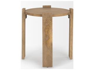 Mercana Evelyn Light Brown Round End/Side Table