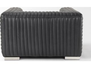 Mercana Ricciardo Black Leather Upholstered Arm Chair