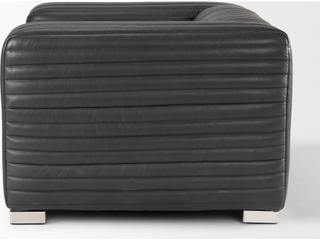 Mercana Ricciardo Black Leather Upholstered Arm Chair