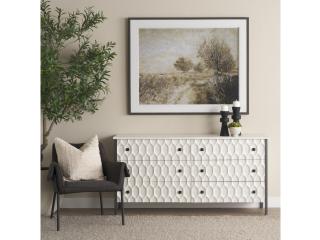 Mercana Brently Dining Chair w/ Gray Fabric & Matte Black Metal Legs