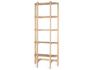 Mercana Taylin Light Brown Solid Wood Open Bookshelf
