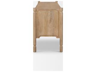 Mercana Phil Light Brown Wood 2 Door 1 Drawer w/ Pull Down Media Console