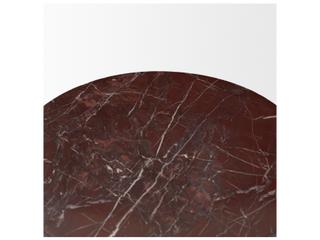 Mercana Bellancia Rosso Red Levanto Marble Pedastal Side Table
