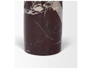 Mercana Bellancia Rosso Red Levanto Marble Pedastal Side Table