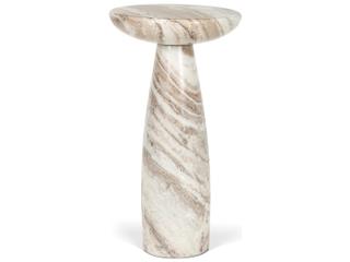 Mercana Bellancia Rosa Pink Marble Pedestal Side Table